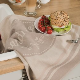 HANDMADE Ścierka kuchenna rozmiar 50X70cm, kolor beżowy 002 (1szt)
