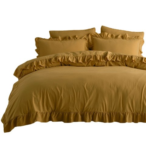 Pościel bawełniana ECRU OLIVE/220x200(P) STONEWASHED Pościel bawełniana ECRU OLIVE/220x200(P) STONEWASHED
