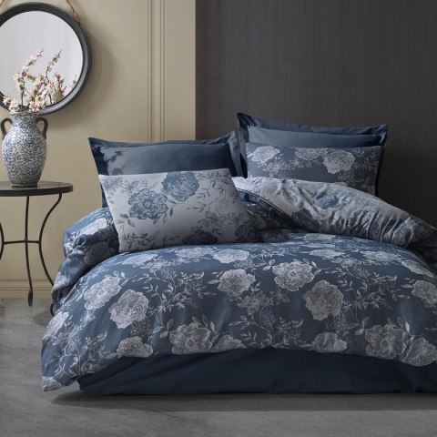 Pościel bawełniana FLORY BLUE/160x200 COTTONLOVE JACQUARD Pościel bawełniana FLORY BLUE/160x200 COTTONLOVE JACQUARD