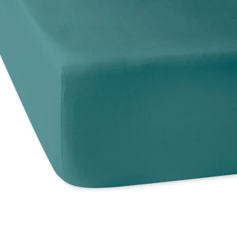 Prześcieradło satyna bawełniana z gumką ciemny turkus 042/200x220 Prześcieradło satyna bawełniana z gumką ciemny turkus 042/200x220