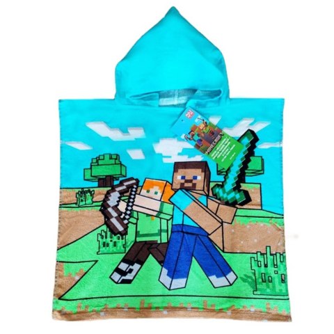 Ręcznik bawełniany ponczo z kapturem 50x100 Minecraft Ręcznik bawełniany ponczo z kapturem 50x100 Minecraft