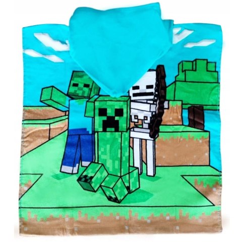 Ręcznik bawełniany ponczo z kapturem 50x100 Minecraft Ręcznik bawełniany ponczo z kapturem 50x100 Minecraft