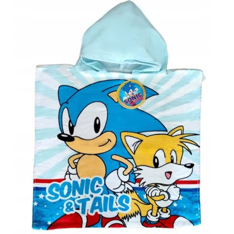 Ręcznik bawełniany ponczo z kapturem 50x100 Sonic Ręcznik bawełniany ponczo z kapturem 50x100 Sonic