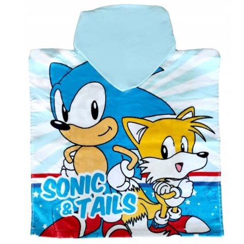 Ręcznik bawełniany ponczo z kapturem 50x100 Sonic Ręcznik bawełniany ponczo z kapturem 50x100 Sonic