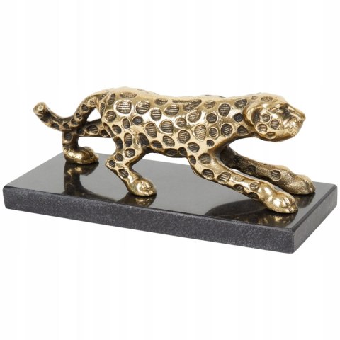 FIGURA ZŁOTA PANTERA NA MARMUROWEJ PODSTAWIE 21 x 9 x 8.5 cm Glamour LOFT FIGURA ZŁOTA PANTERA NA MARMUROWEJ PODSTAWIE 21 x 9 x 8.5 cm Glamour LOFT
