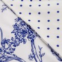 Pościel satyna bawełniana(P) BLUE BLANC/220x200 LUXURY Pościel satyna bawełniana(P) BLUE BLANC/220x200 LUXURY