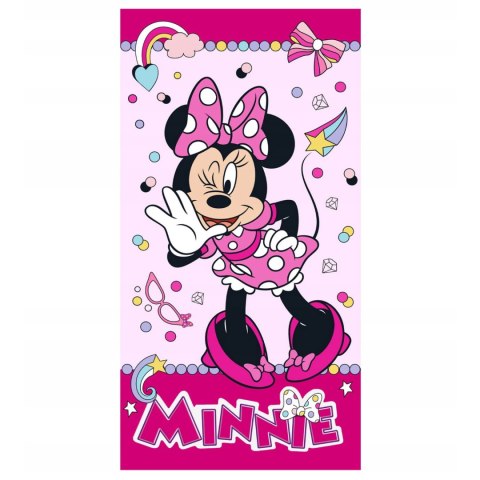 Ręcznik bawełniany 70x140 Myszka Minnie fuksja Ręcznik bawełniany 70x140 Myszka Minnie fuksja