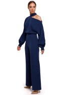Kombinezon Damski Model MOE528 Navy - Moe Kombinezon Damski Model MOE528 Navy - Moe