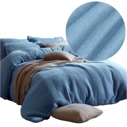 Pościel frotte niebieski 17/200x220