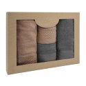 Ręcznik D Bawełna 100% Solano Beż + Ciemny Popiel (P) 2x50x90+2x70x140 kpl. Ręcznik D Bawełna 100% Solano Beż + Ciemny Popiel (P) 2x50x90+2x70x140 kpl.