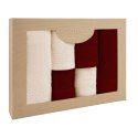 Ręcznik D Bawełna 100% Solano Ecru + Bordo (P) 2x30x50+2x50x90+2x70x140 kpl. Ręcznik D Bawełna 100% Solano Ecru + Bordo (P) 2x30x50+2x50x90+2x70x140 kpl.