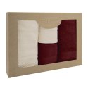 Ręcznik D Bawełna 100% Solano Ecru + Bordo (P) 2x50x90+2x70x140 kpl. Ręcznik D Bawełna 100% Solano Ecru + Bordo (P) 2x50x90+2x70x140 kpl.