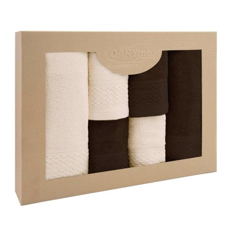 Ręcznik D Bawełna 100% Solano Ecru + Ciemny Brąz (P) 2x30x50+2x50x90+2x70x140 kpl. Ręcznik D Bawełna 100% Solano Ecru + Ciemny Brąz (P) 2x30x50+2x50x90+2x70x140 kpl.