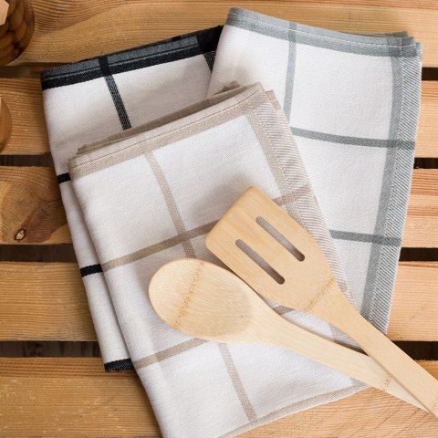 KRATKA Ścierka kuchenna, rozmiar 50x70cm, kolor szary 001 (1szt) KRATKA Ścierka kuchenna, rozmiar 50x70cm, kolor szary 001 (1szt)