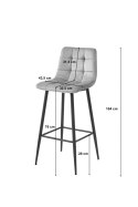 Hoker ARCETO - ciemna zieleń aksamit / nogi czarne x 1 Hoker ARCETO - ciemna zieleń aksamit / nogi czarne x 1