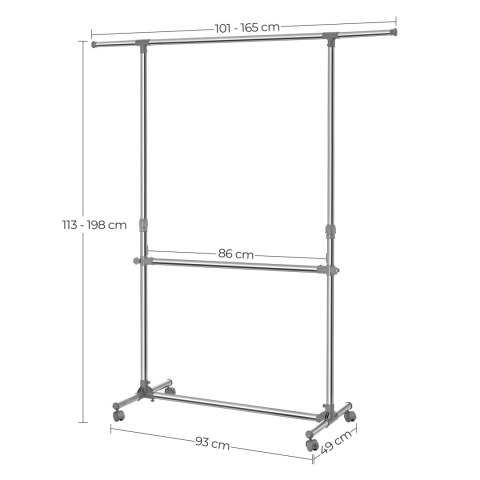 Wieszak na Ubrania na Kółkach - LLR401 Wieszak na Ubrania na Kółkach - LLR401