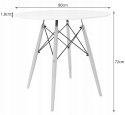 Zestaw stół okrągły TODI 80cm biały + 4 krzesła MARK czarne Zestaw stół okrągły TODI 80cm biały + 4 krzesła MARK czarne