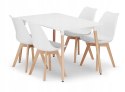 Zestaw stół prostokątny ADRIA 120x80 biały + 4 krzesła MARK białe Zestaw stół prostokątny ADRIA 120x80 biały + 4 krzesła MARK białe