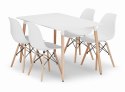 Zestaw stół prostokątny ADRIA 120x80 biały + 4 krzesła OSAKA białe Zestaw stół prostokątny ADRIA 120x80 biały + 4 krzesła OSAKA białe