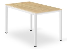 Zestaw stół prostokątny TESSA 120x60 dąb + 4 krzesła OSAKA białe