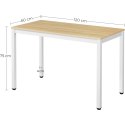 Zestaw stół prostokątny TESSA 120x60 dąb + 4 krzesła OSAKA białe Zestaw stół prostokątny TESSA 120x60 dąb + 4 krzesła OSAKA białe
