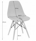 Zestaw stół prostokątny TESSA 120x60 dąb + 4 krzesła OSAKA białe Zestaw stół prostokątny TESSA 120x60 dąb + 4 krzesła OSAKA białe