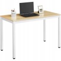 Zestaw stół prostokątny TESSA 120x60 dąb + 4 krzesła OSAKA białe Zestaw stół prostokątny TESSA 120x60 dąb + 4 krzesła OSAKA białe