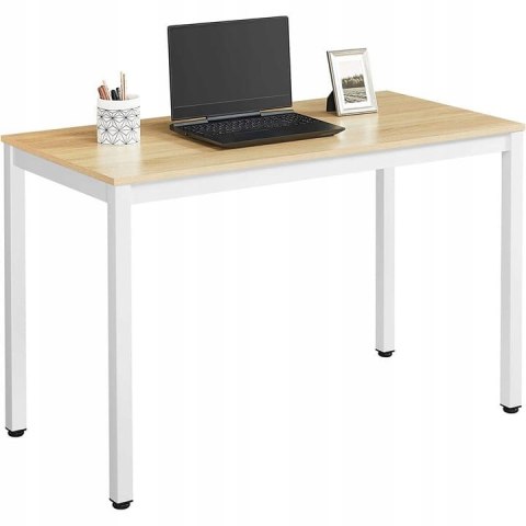Zestaw stół prostokątny TESSA 120x60 dąb + 4 krzesła OSAKA białe Zestaw stół prostokątny TESSA 120x60 dąb + 4 krzesła OSAKA białe