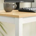 Zestaw stół prostokątny TESSA 120x60 dąb + 4 krzesła OSAKA białe Zestaw stół prostokątny TESSA 120x60 dąb + 4 krzesła OSAKA białe