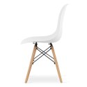 Zestaw stół prostokątny TESSA 120x60 dąb + 4 krzesła OSAKA białe Zestaw stół prostokątny TESSA 120x60 dąb + 4 krzesła OSAKA białe