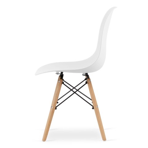 Zestaw stół prostokątny TESSA 120x60 dąb + 4 krzesła OSAKA białe Zestaw stół prostokątny TESSA 120x60 dąb + 4 krzesła OSAKA białe