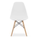 Zestaw stół prostokątny TESSA 120x60 dąb + 4 krzesła OSAKA białe Zestaw stół prostokątny TESSA 120x60 dąb + 4 krzesła OSAKA białe