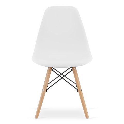 Zestaw stół prostokątny TESSA 120x60 dąb + 4 krzesła OSAKA białe Zestaw stół prostokątny TESSA 120x60 dąb + 4 krzesła OSAKA białe