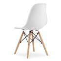 Zestaw stół prostokątny TESSA 120x60 dąb + 4 krzesła OSAKA białe Zestaw stół prostokątny TESSA 120x60 dąb + 4 krzesła OSAKA białe