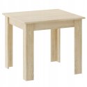 Zestaw stół kwadratowy 80x80 dąb sonoma + 4 krzesła MARK białe Zestaw stół kwadratowy 80x80 dąb sonoma + 4 krzesła MARK białe