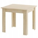 Zestaw stół kwadratowy 80x80 dąb sonoma + 4 krzesła MARK białe Zestaw stół kwadratowy 80x80 dąb sonoma + 4 krzesła MARK białe