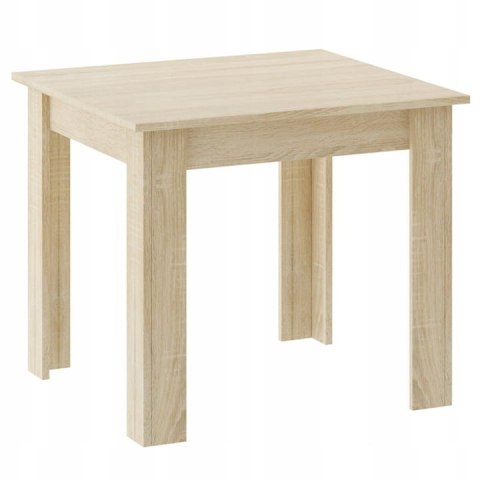 Zestaw stół kwadratowy 80x80 dąb sonoma + 4 krzesła MARK czarne Zestaw stół kwadratowy 80x80 dąb sonoma + 4 krzesła MARK czarne