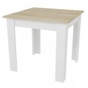 Zestaw stół kwadratowy 80x80 dąb sonoma + 4 krzesła MARK czarne Zestaw stół kwadratowy 80x80 dąb sonoma + 4 krzesła MARK czarne