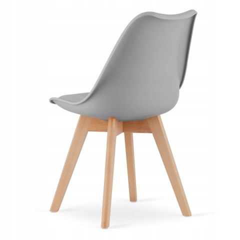 Zestaw stół kwadratowy 80x80 dąb sonoma + 4 krzesła MARK szare Zestaw stół kwadratowy 80x80 dąb sonoma + 4 krzesła MARK szare
