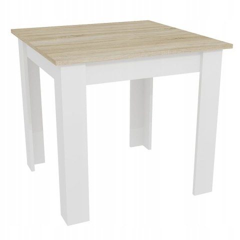 Zestaw stół kwadratowy 80x80 dąb sonoma + 4 krzesła MARK szare Zestaw stół kwadratowy 80x80 dąb sonoma + 4 krzesła MARK szare