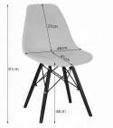 Zestaw stół prostokątny 120x80 czarno-biały + 4 krzesła OSAKA czarne Zestaw stół prostokątny 120x80 czarno-biały + 4 krzesła OSAKA czarne