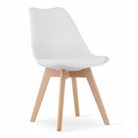 Zestaw stół prostokątny 120x80 dąb sonoma + 4 krzesła MARK białe Zestaw stół prostokątny 120x80 dąb sonoma + 4 krzesła MARK białe
