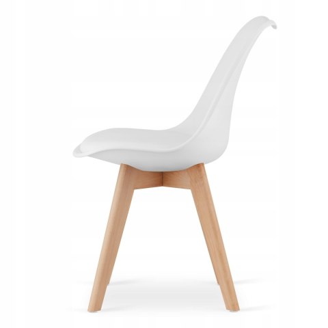 Zestaw stół prostokątny 120x80 dąb sonoma + 4 krzesła MARK białe Zestaw stół prostokątny 120x80 dąb sonoma + 4 krzesła MARK białe