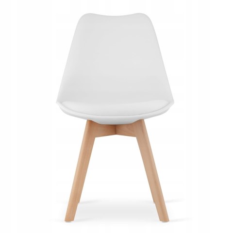 Zestaw stół prostokątny 120x80 dąb sonoma + 4 krzesła MARK białe Zestaw stół prostokątny 120x80 dąb sonoma + 4 krzesła MARK białe