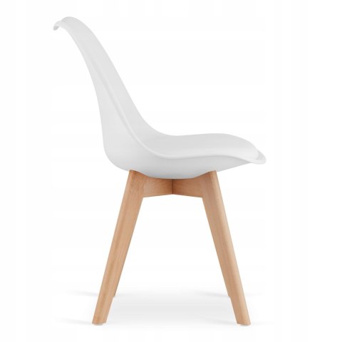 Zestaw stół prostokątny 120x80 dąb sonoma + 4 krzesła MARK białe Zestaw stół prostokątny 120x80 dąb sonoma + 4 krzesła MARK białe