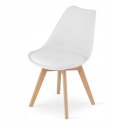 Zestaw stół prostokątny 120x80 dąb sonoma + 4 krzesła MARK białe