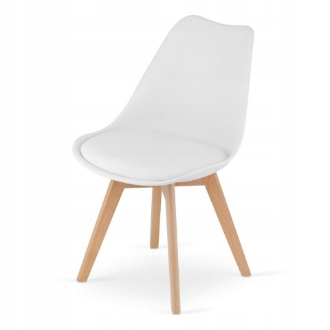 Zestaw stół prostokątny 120x80 dąb sonoma + 4 krzesła MARK białe Zestaw stół prostokątny 120x80 dąb sonoma + 4 krzesła MARK białe