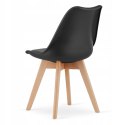 Zestaw stół prostokątny 120x80 dąb sonoma + 4 krzesła MARK czarne Zestaw stół prostokątny 120x80 dąb sonoma + 4 krzesła MARK czarne
