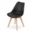 Zestaw stół prostokątny 120x80 dąb sonoma + 4 krzesła MARK czarne Zestaw stół prostokątny 120x80 dąb sonoma + 4 krzesła MARK czarne