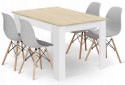 Zestaw stół prostokątny 120x80 dąb sonoma + 4 krzesła OSAKA szare Zestaw stół prostokątny 120x80 dąb sonoma + 4 krzesła OSAKA szare